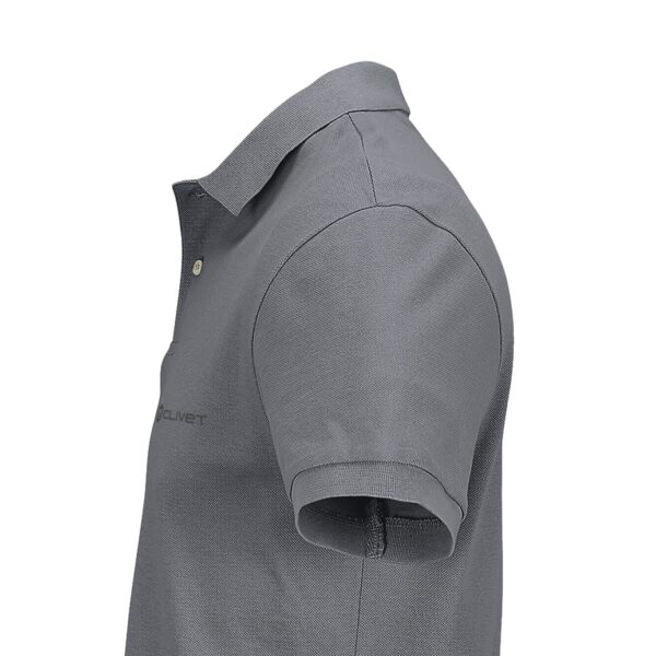 Grey Men's polo - Image 2